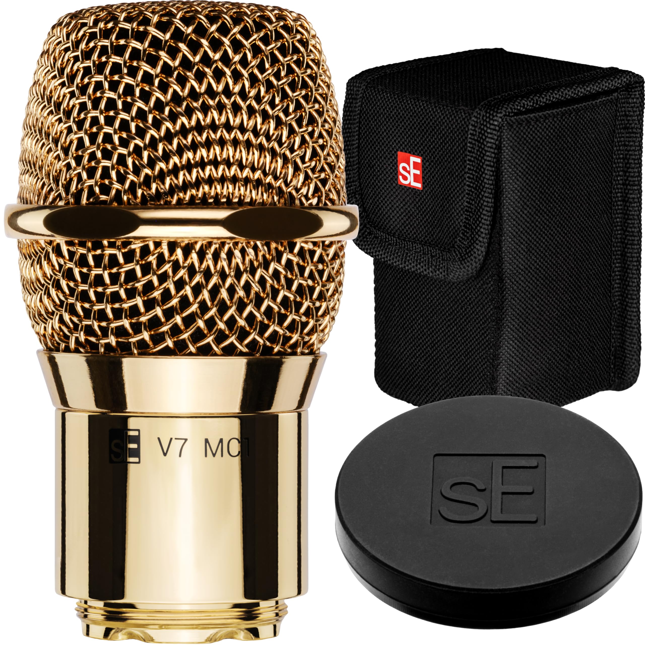 SE ELECTRONICS V7 MC1 Wireless Microphone Capsule - Compatible with Shure Wireless Transmitters - Professional Dynamic Microphone for Singing, Speech & Music Studio Recording (Black)