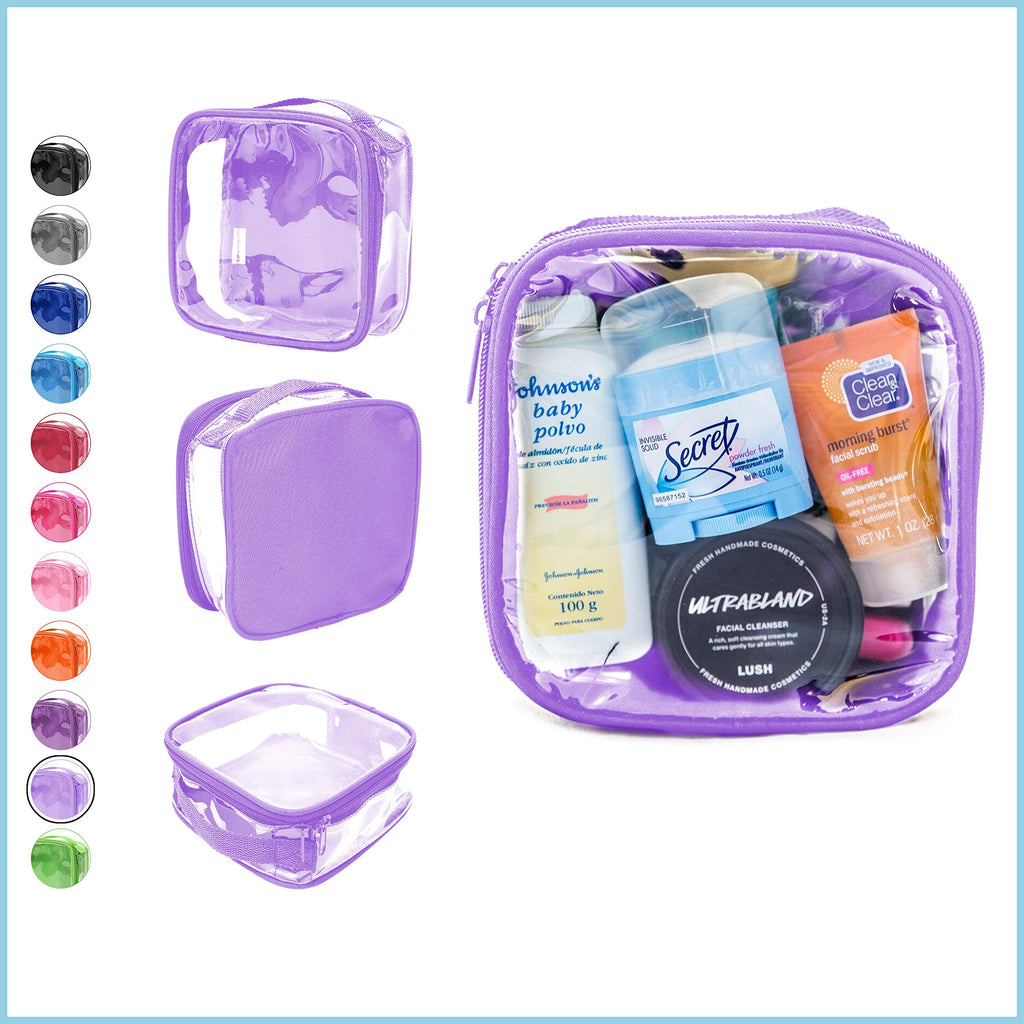 EzPacking Clear TSA Approved 3-1-1 Travel Toiletry Bag for Carry On/Quart Size Transparent Liquids Pouch for Airport Security/Reusable See Through Vinyl & PVC Plastic Organizer Men Women (Black)