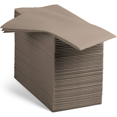 100 Linen-Feel Colored Paper Napkins - Decorative Cloth-Like Beige Dinner Napkins - Soft And Absorbent. For Kitchen, Party, Wedding, Bathroom Or Any Occasion. (Pack of 100)