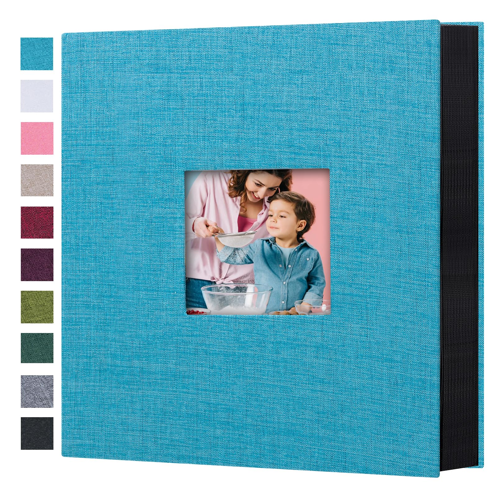 Mublalbum Small Photo Album 4x6 100 Photos Linen Cover Picture Book with Horizontal Pockets for Wedding Family Anniversary and Baby (Beige)
