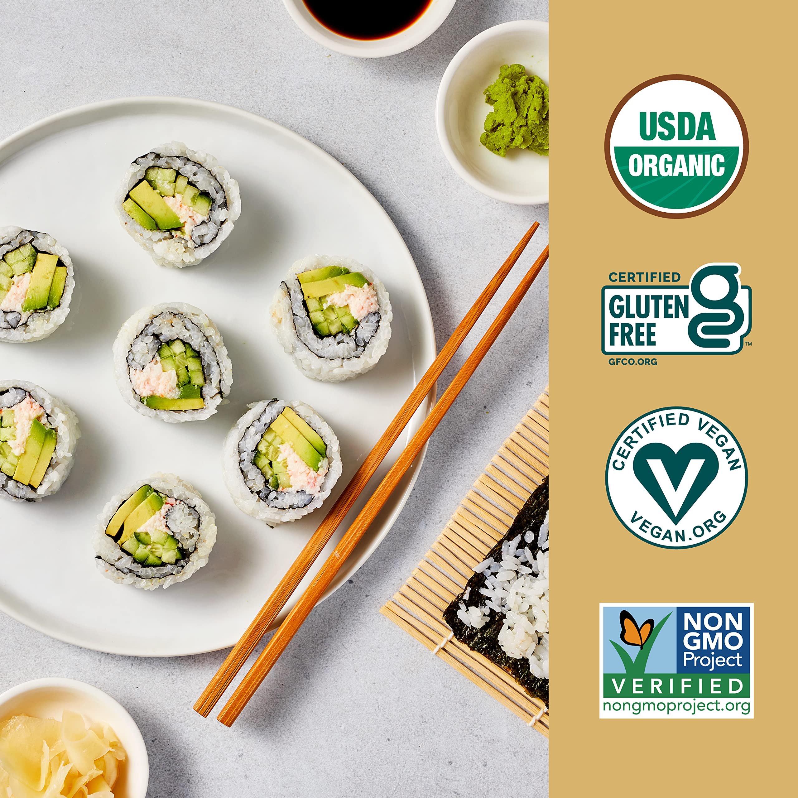 Gimme Seaweed Sushi Nori Premium Organic Roasted Seaweed Sheets, Keto, Vegan, Gluten-Free, Restaurant-style Sushi Nori Sheets 0.81 Ounce (Pack of 1)
