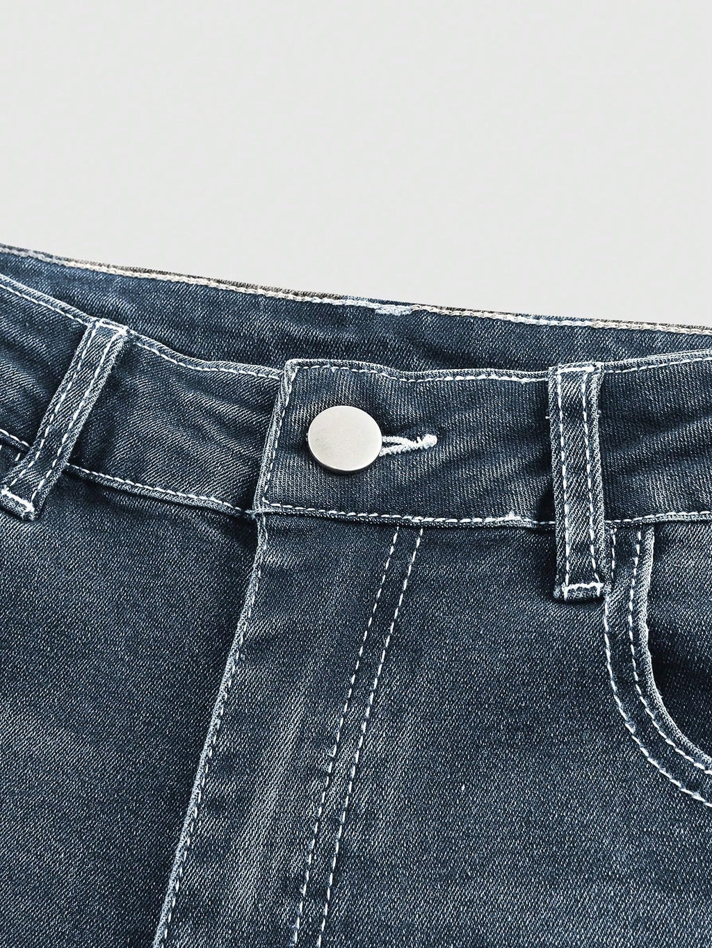 MakeMeChic Women's Bell Bottom Jeans Stretchy Flared Jeans Embroidered Y2K High Waist Denim Pants
