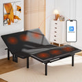 AMADA HOMEFURNISHING Adjustable Bed Frame with Massage, App-Controlled Twin XL Adjustable Bed Base with 4 USB Ports & Under-Bed LED Light, Wireless Electric Bed Frame, 4 Height Options, TXL2
