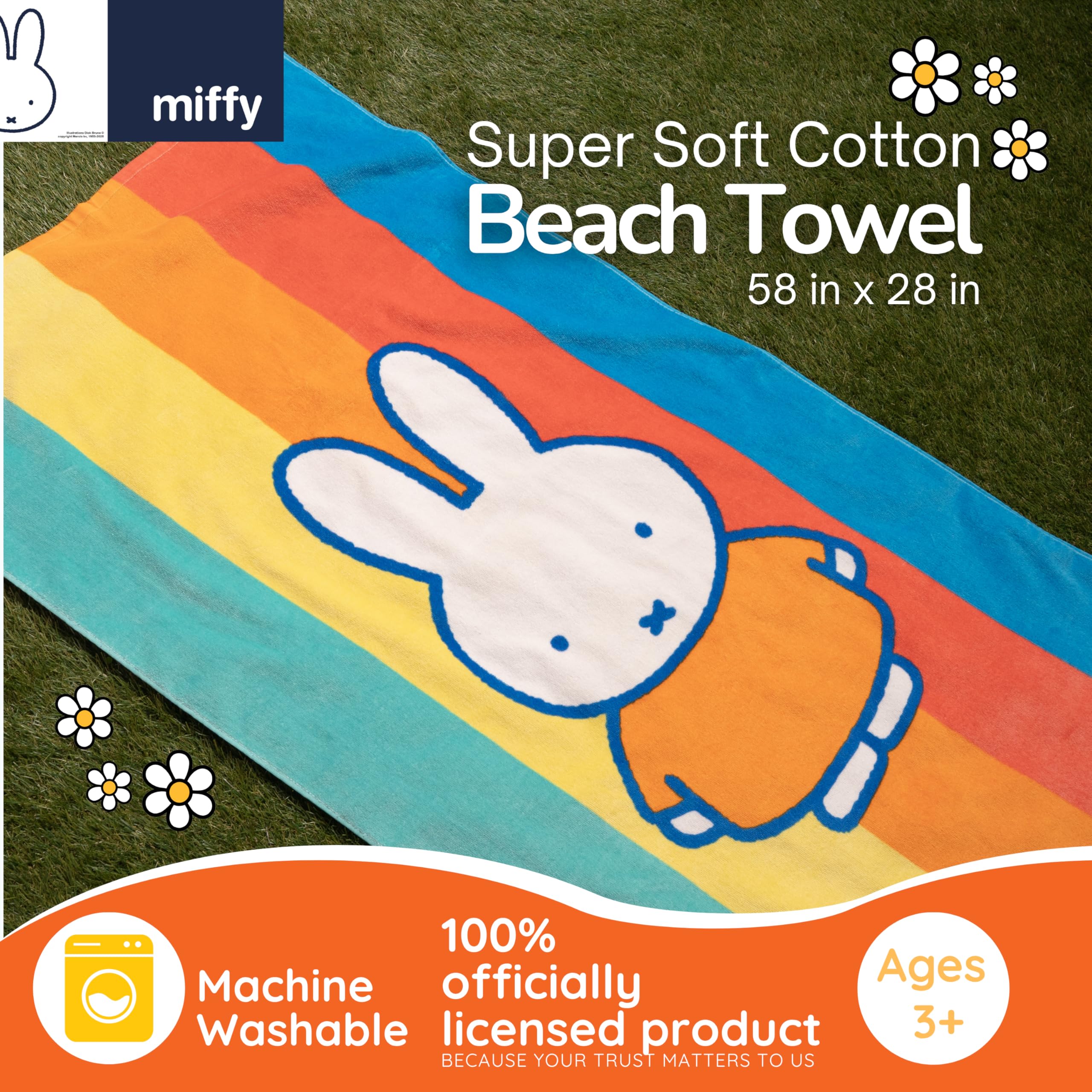 Barney Classic Kids Super Soft Cotton Bath/Pool/Beach Towel, 58 in x 28 in, (Offical Licensed Product) By Franco