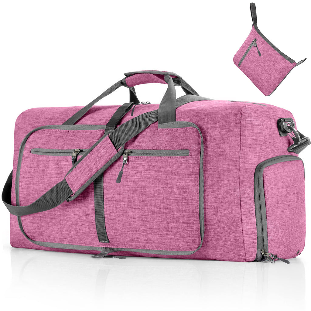 Vomgomfom 65L/85L/115L Foldable Travel Duffle Bag, Lightweight Checked Luggage with Shoe Compartment, Water-Resistant Weekender Overnight Bag for Men & Women