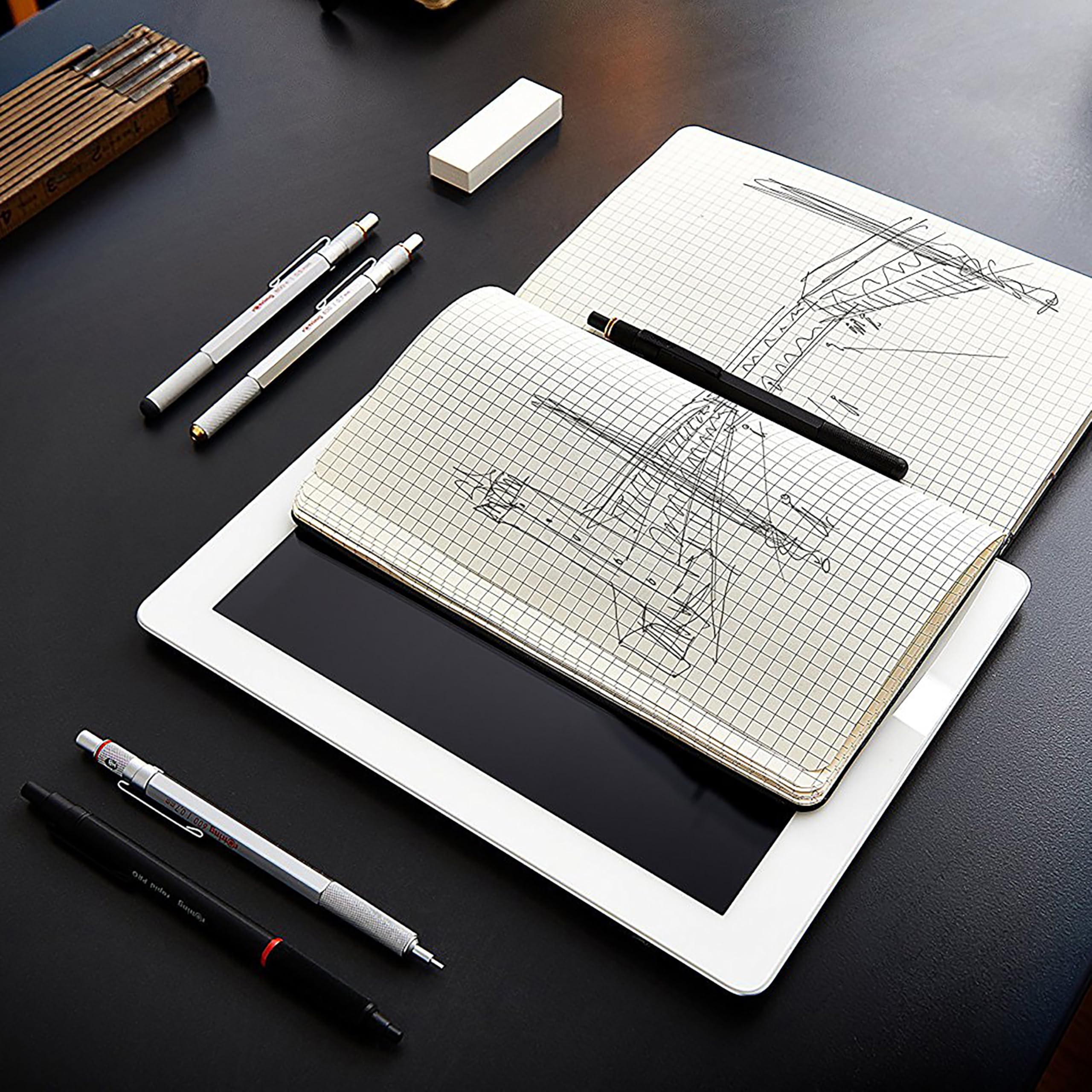 rOtring 600 Mechanical Pencil, 0.5mm, Black Barrel - For Writing, Drafting, Engineering, Architecture Professionals