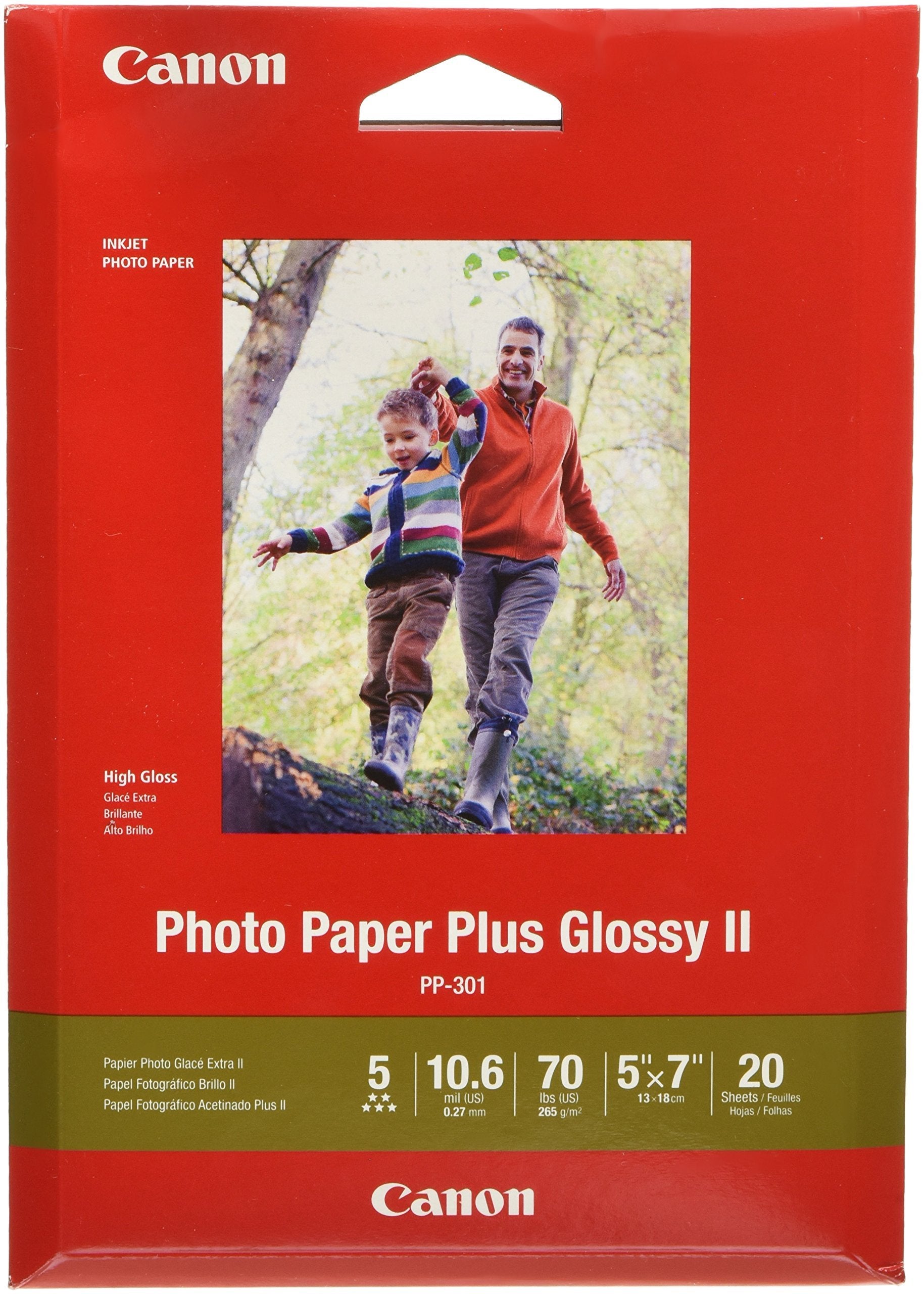 Canon Glossy Photo Paper Plus II, 4"x6"(50 Sheets)