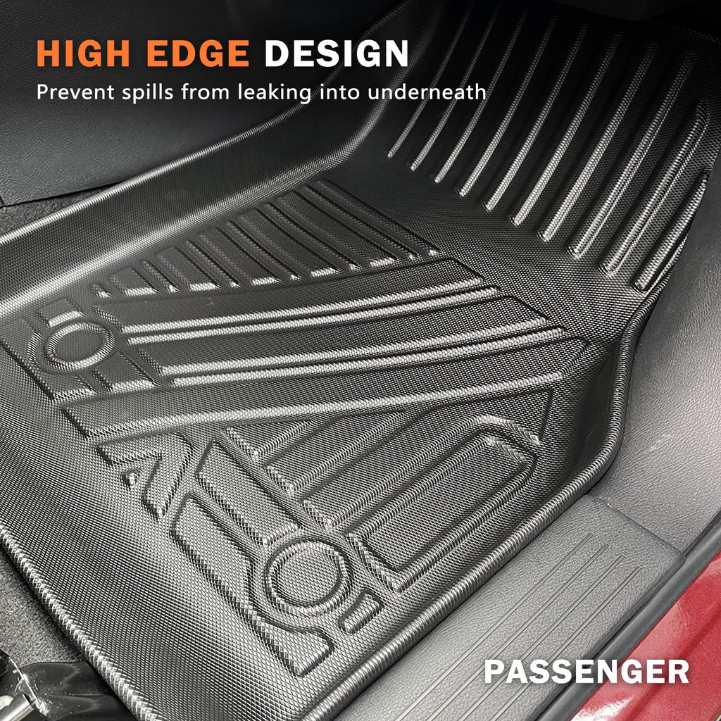 KUST Floor Mats for Tesla Model S Accessories 2012-2024 2025 (Not for Plaid/Long Range) Custom Fit Floor Liners A ll Weather Protection 1st & 2nd Row High Edge Non-Slip