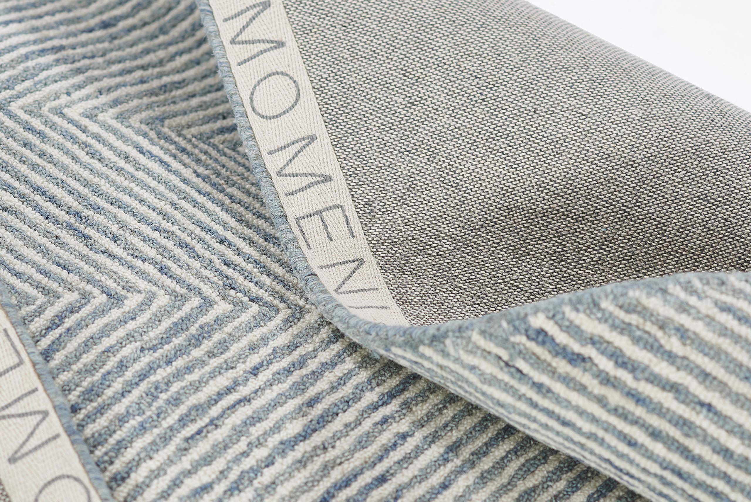 Momeni Charles Wool Hand Tufted Contemporary Indoor Area Rug, Blue, 2' X 3'