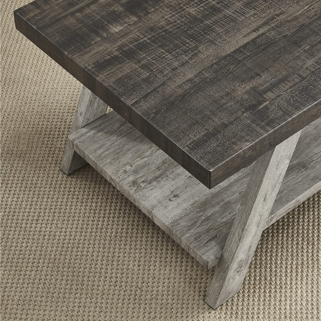 Roundhill Furniture Athens Contemporary Replicated Wood Shelf End Table in Black Finish