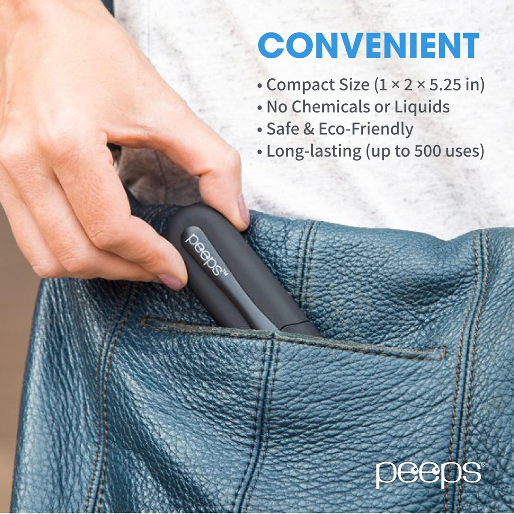 Peeps Eyeglass Lens Cleaner - Efficient and Durable Carbon Microfiber Technology - Exclusively Used by NASA - 500 Uses (Electroplated Gold)