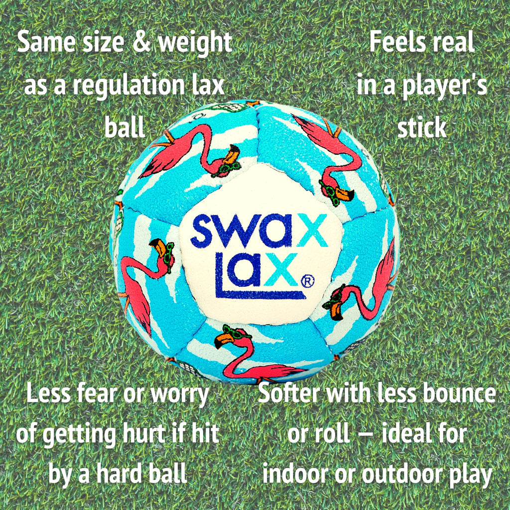 SWAX LAX Lacrosse Training Ball - Indoor Outdoor Practice Less Bounce & Rebounds