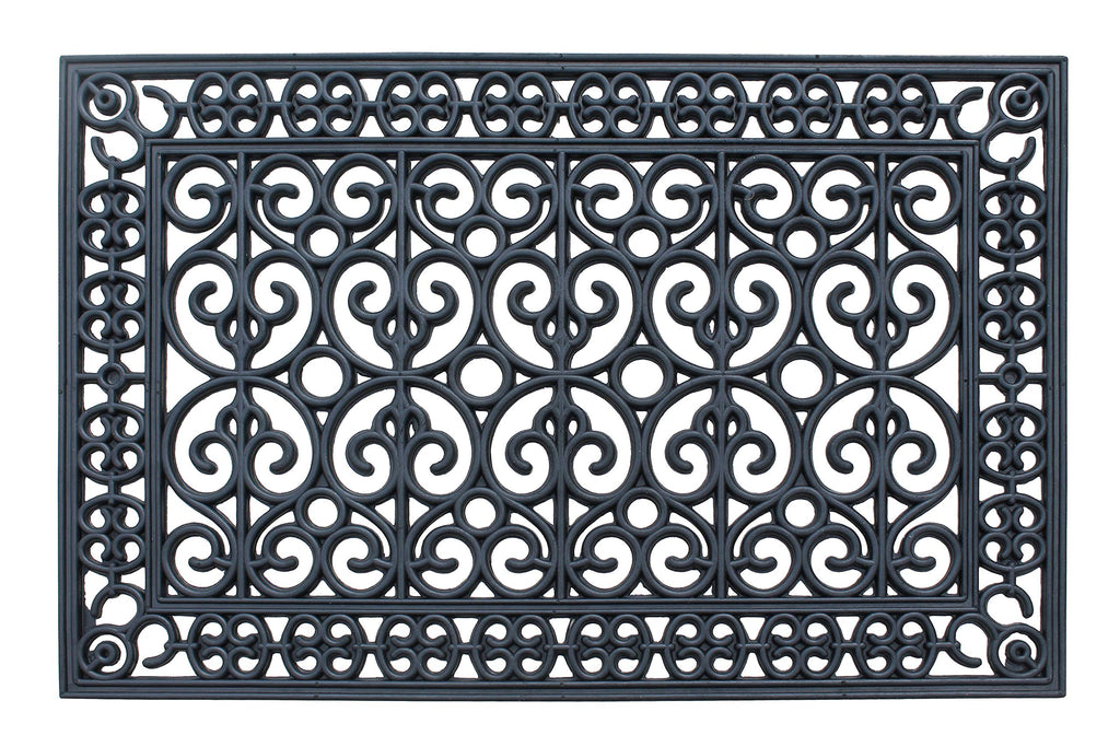 A1 Home Collections 19-LB Heavy Duty Rubber Doormat 24"×57" - Won't Blow Away | Outside Front Door Mat, Mud Dirt Scraper, Non-Slip Drainage Mat for Entryway Patio Garage, All-Weather, 100% Rubber Mats