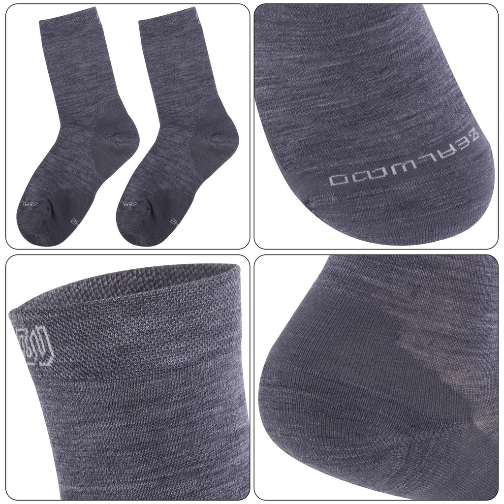 No Show Athletic Socks, ZEALWOOD 3 Pairs Merino Wool Ultra-Light Running Tennis Golf Socks for Men Women
