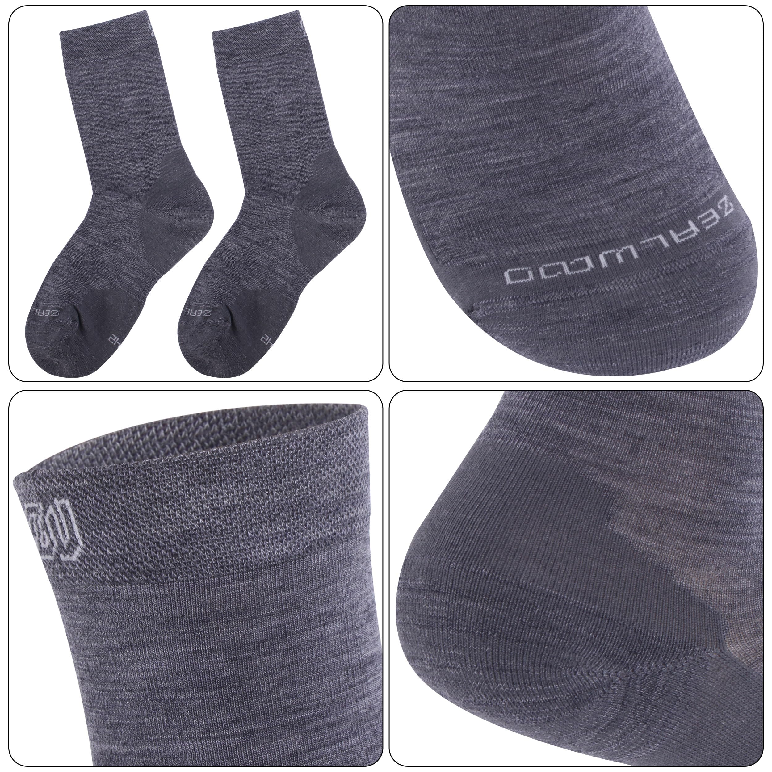 No Show Athletic Socks, ZEALWOOD 3 Pairs Merino Wool Ultra-Light Running Tennis Golf Socks for Men Women