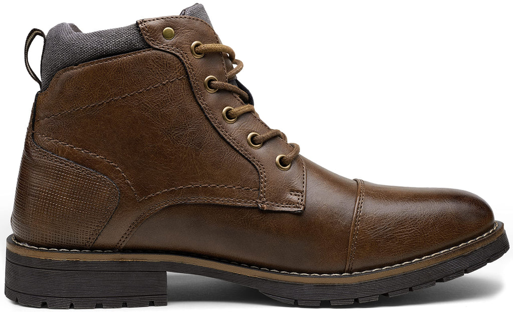 Vostey Men's Boots Boots for Men Casual Boots Motorcycle Combat Ankle Dress Boots Mens