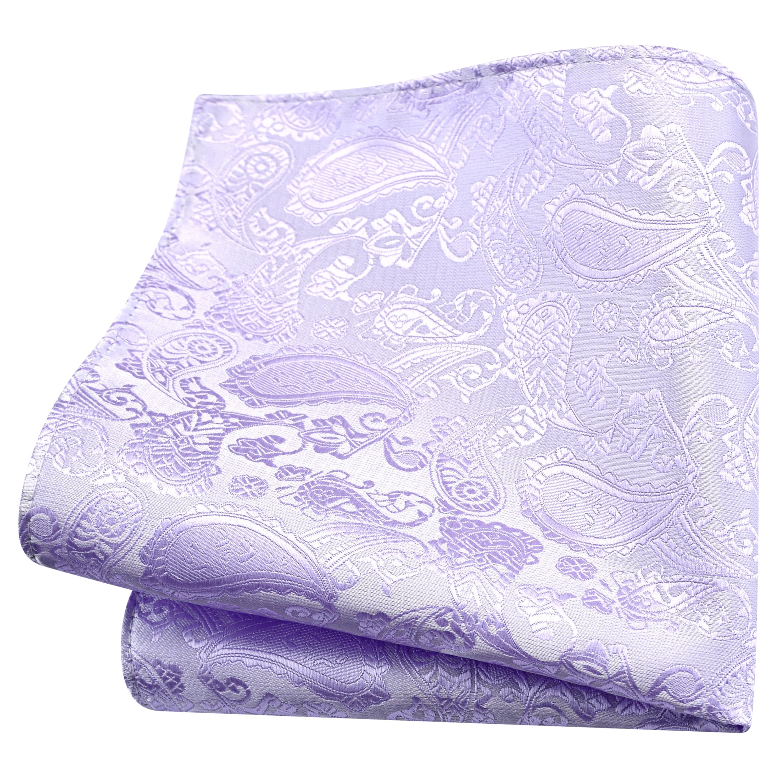 GUSLESON 3.15"（8cm） Mens Paisley Tie and Lapel Pin Necktie Hankerchief Cufflinks Set for Men