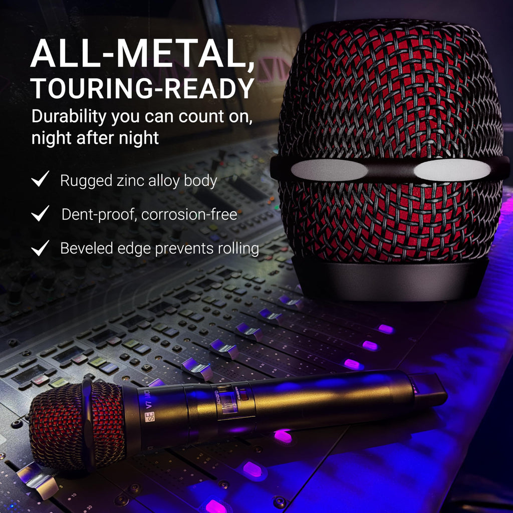 SE ELECTRONICS V7 MC1 Wireless Microphone Capsule - Compatible with Shure Wireless Transmitters - Professional Dynamic Microphone for Singing, Speech & Music Studio Recording (Black)