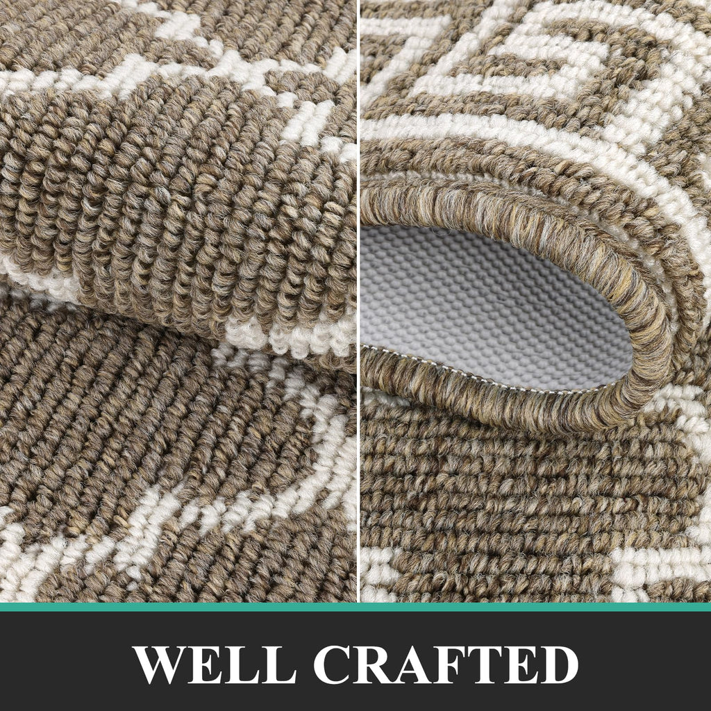 Pauwer Door Mat Indoor Entrance 20"x60" Absorbent Dirt Trapper Welcome Mats for Front Door Washable Entryway Rugs Ultra Thin Doormat Non Slip Runner Rugs for Hallway Kitchen Laundry Room, Beige