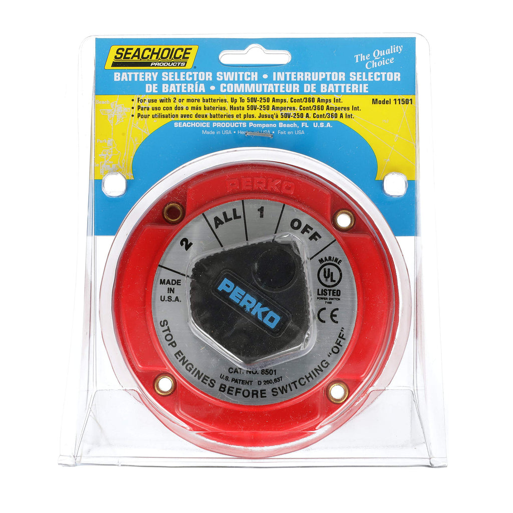 Seachoice Battery Select Switch, Disconnect Isolator Cutoff, Dual, 12 -50V