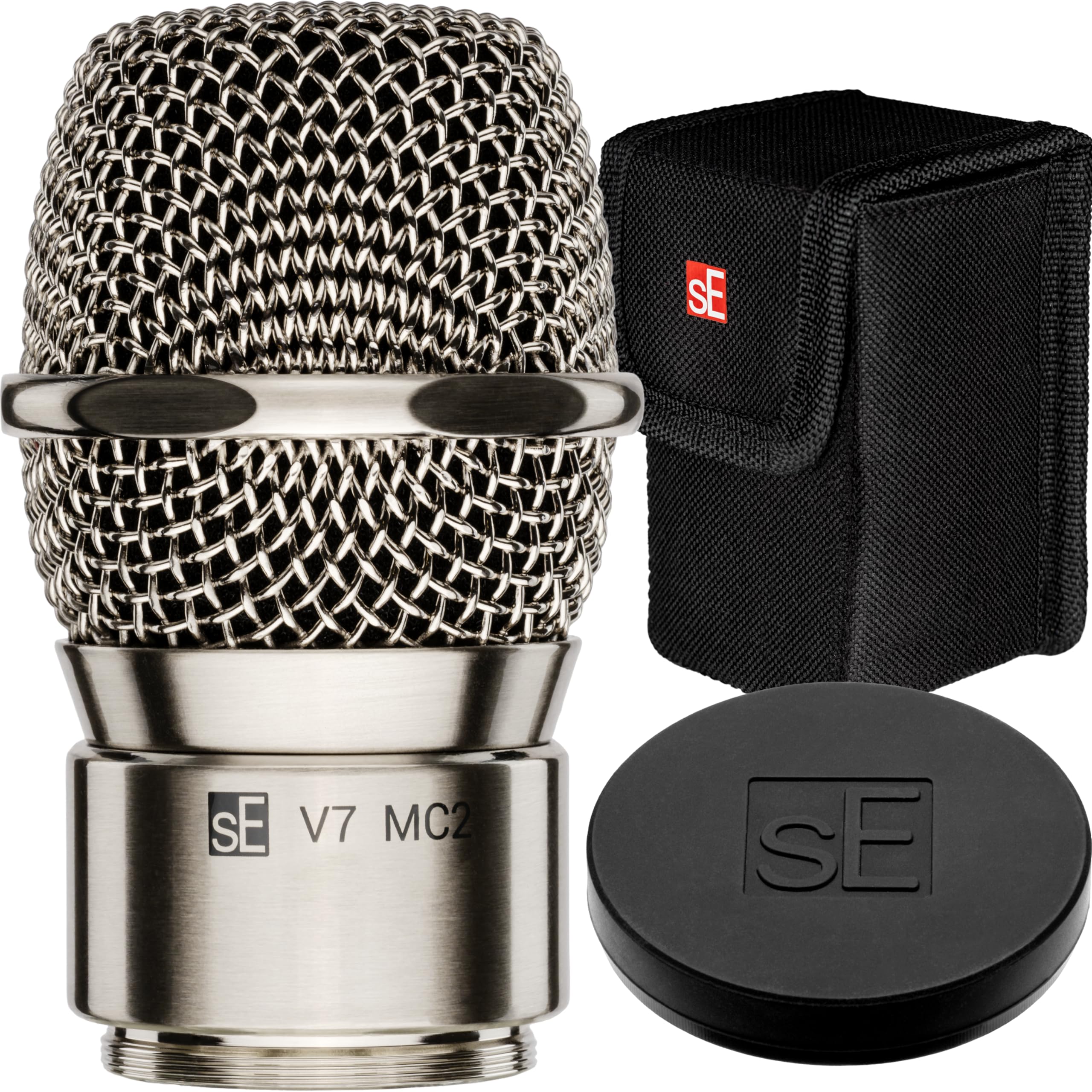 SE ELECTRONICS V7 MC1 Wireless Microphone Capsule - Compatible with Shure Wireless Transmitters - Professional Dynamic Microphone for Singing, Speech & Music Studio Recording (Black)