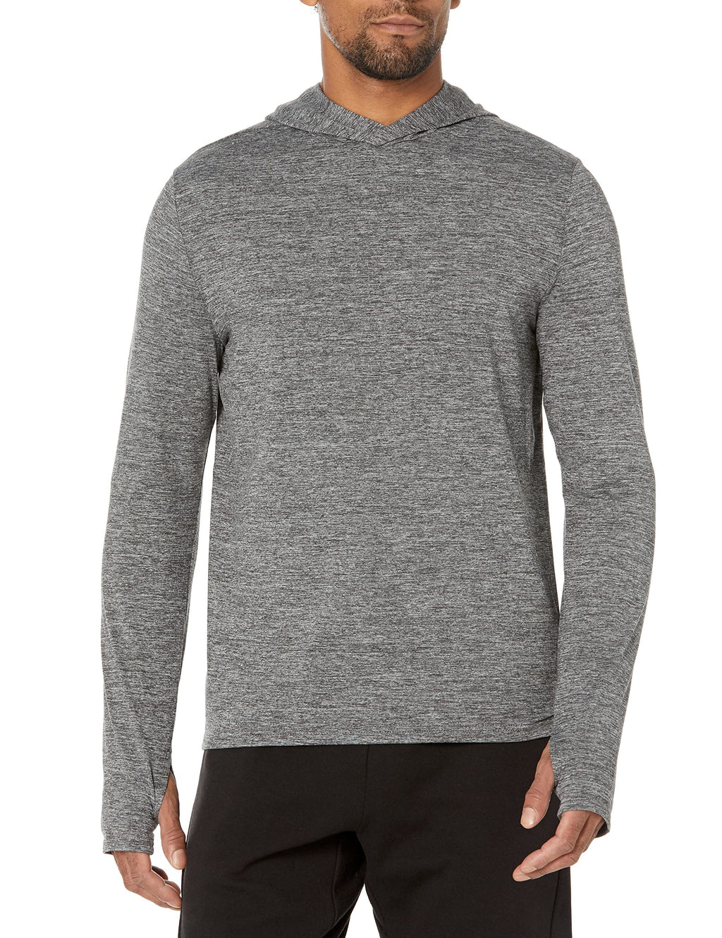 Amazon Essentials Men's Long Sleeve Quick Dry Performance Tech Hooded Workout T-Shirt