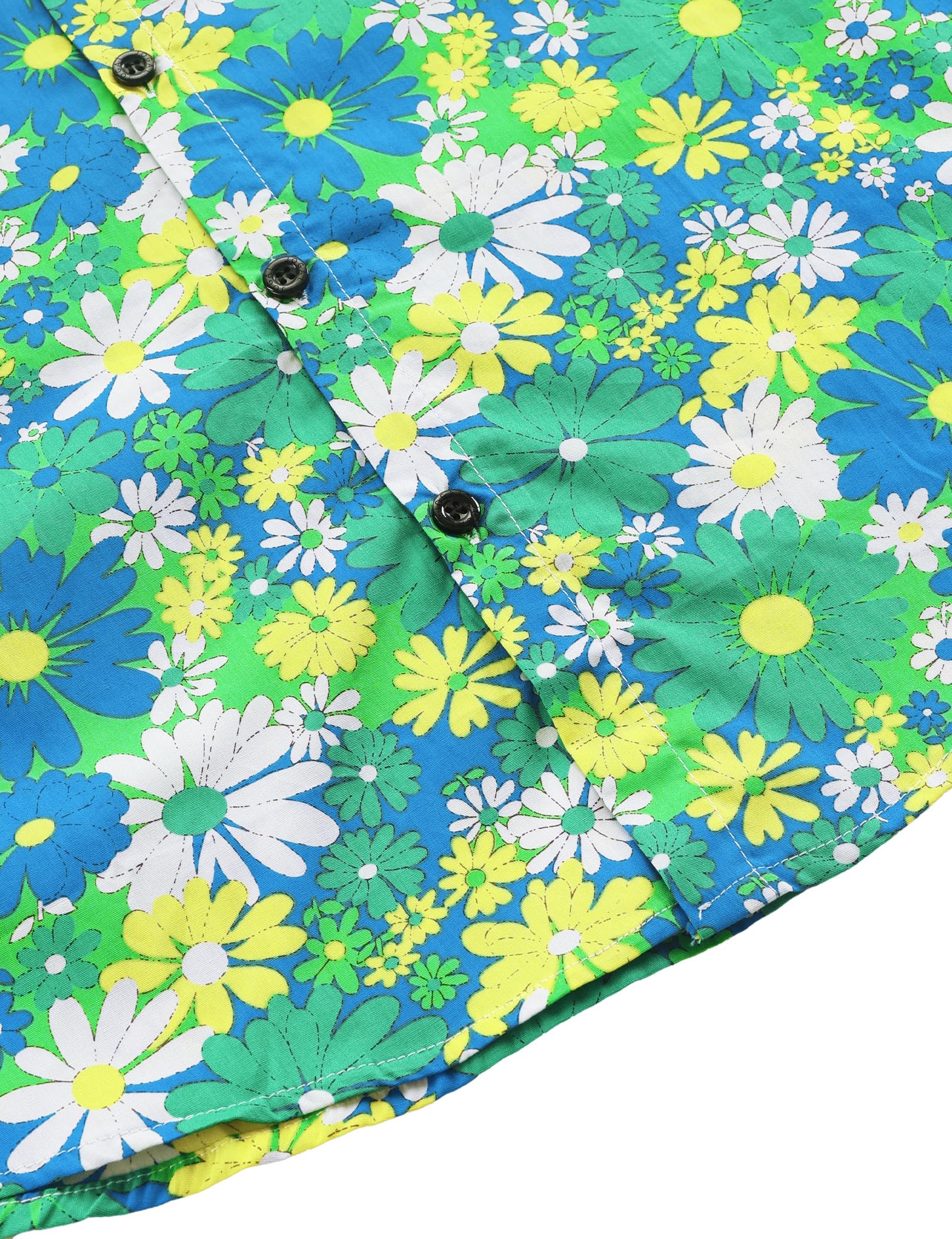 JOGAL Men's Flower Casual Short Sleeve Aloha Hawaiian Shirt