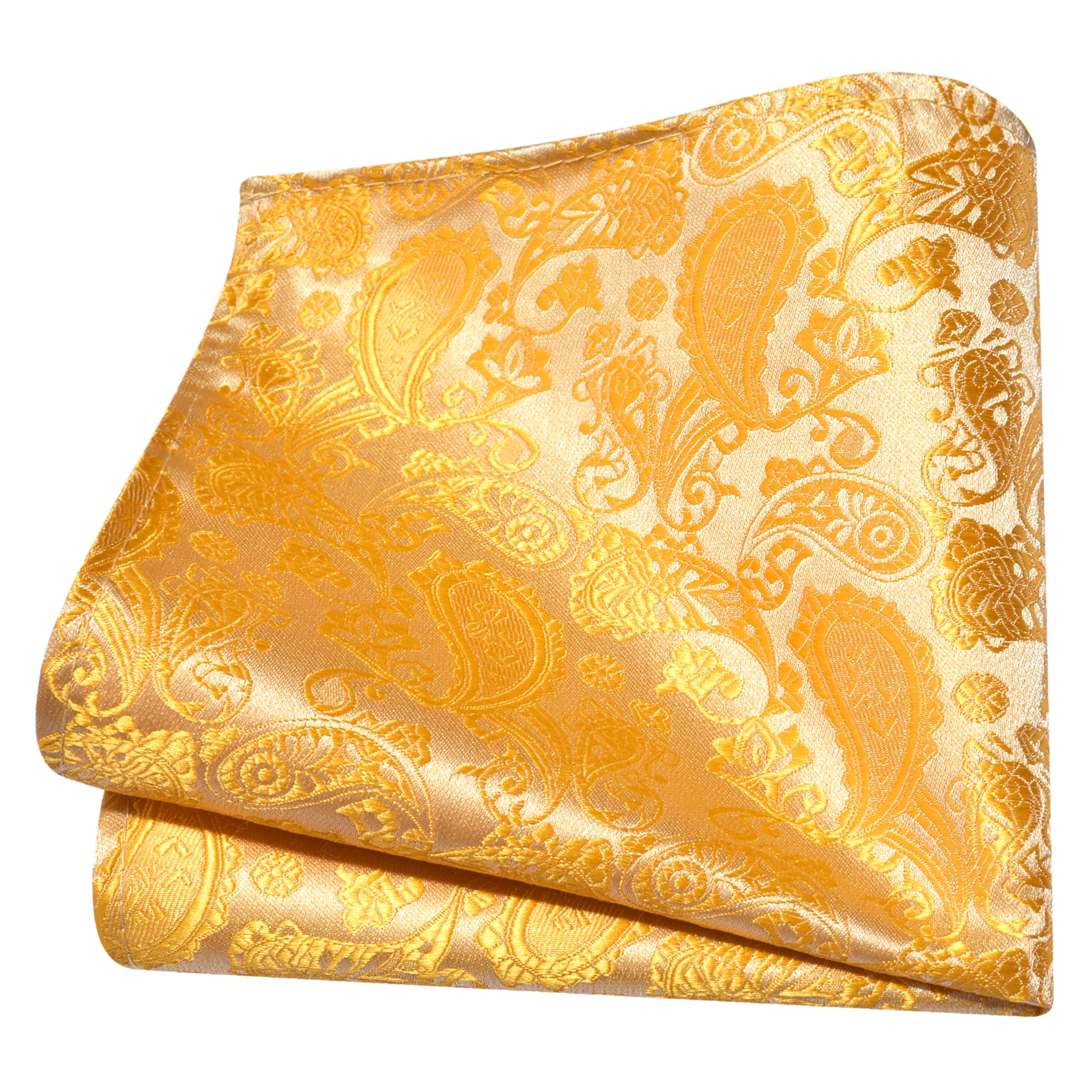 GUSLESON 3.15"（8cm） Mens Paisley Tie and Lapel Pin Necktie Hankerchief Cufflinks Set for Men