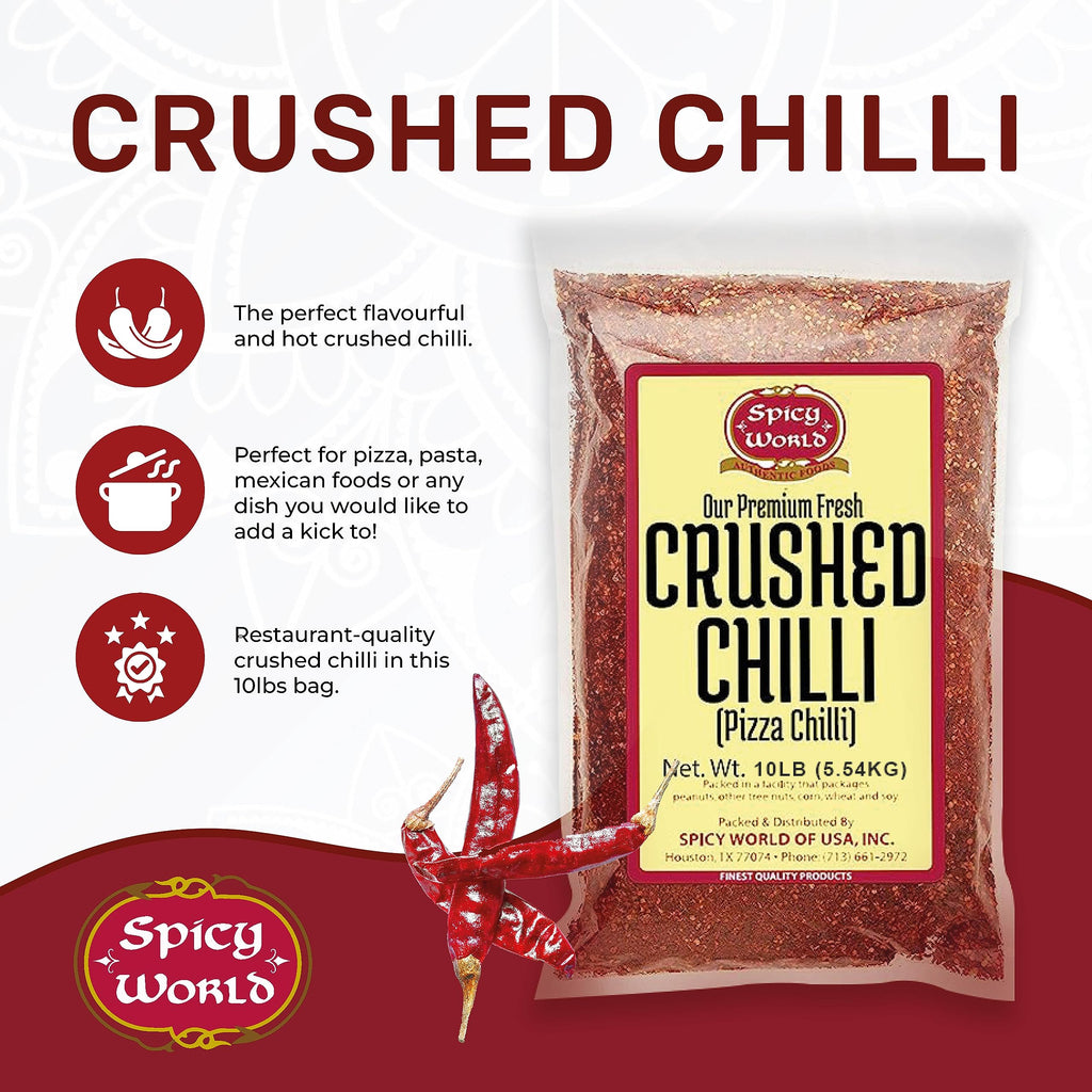 Crushed Red Pepper Flakes 5 Pound Bulk Value Pack - Chili Flakes - by Spicy World