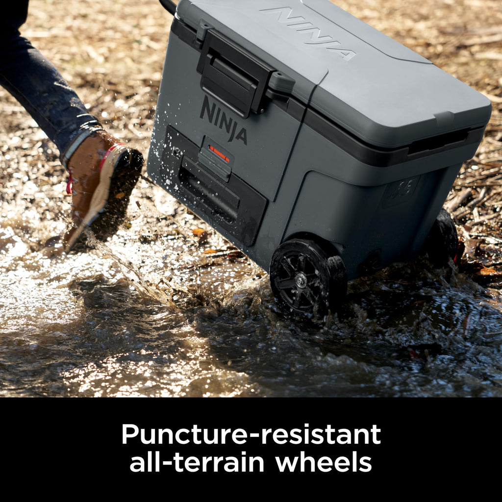 Ninja FrostVault | 65qt Wheeled Cooler with Cold Dry Zone | Integrated Fridge-Temp Dry Storage Drawer | Premium Heavy-Duty Insulated Cooler | Keeps Ice for Days | Charcoal Gray | FB265CG