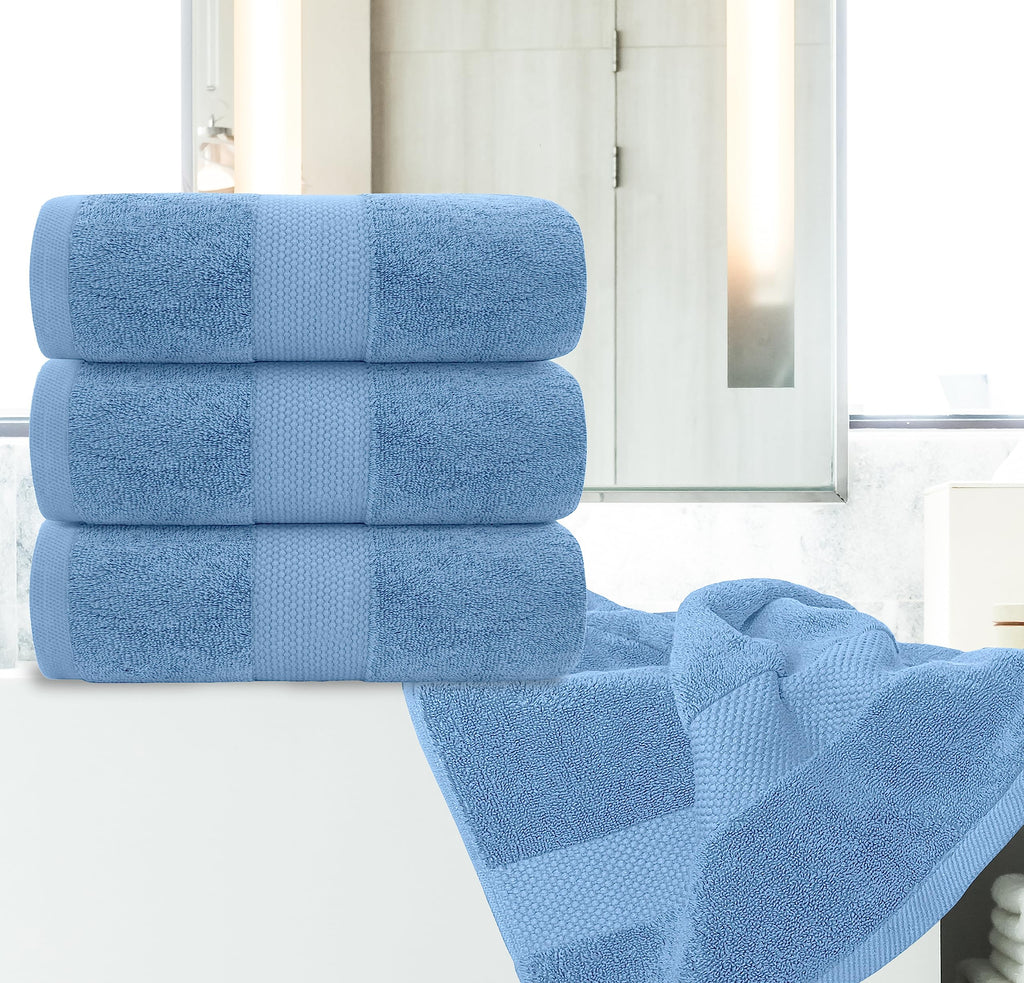 White Classic Luxury Bath Towels Set of 4 Large - 700 GSM Turkish Cotton Ultra Soft Bath Towels 27x54 | Highly Absorbent and Quick Dry | Hotel Towels for Bathroom Luxury, Plush Shower Towels, White
