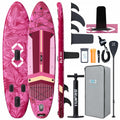 ZLX 11'6"x35" Ultra Wide Inflatable Stand Up Paddle Board | Stable Non-Slip Deck Pad, Unique Fin System, Premium SUP Accessories & Backpack - Upgraded Pump for Adults, All Skill Levels
