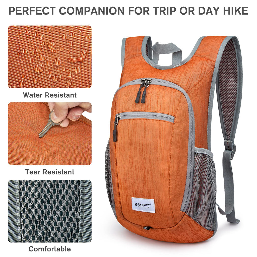 G4Free 10L/15L Hiking Backpack Lightweight Packable Hiking Daypack Small Travel Outdoor Foldable Shoulder Bag