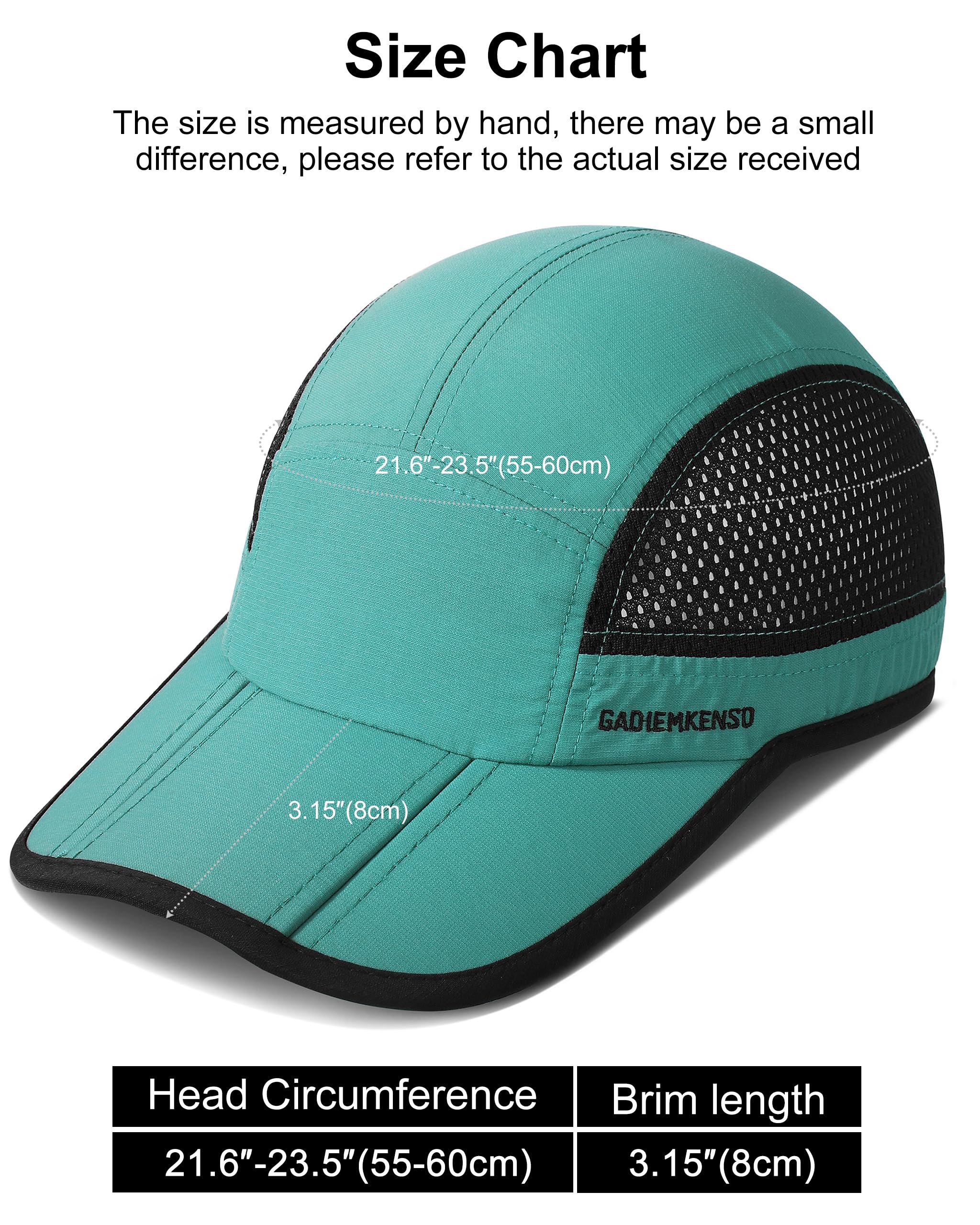 GADIEMKENSD Mens Folding Outdoor Hat Long Brim UPF 50+ Sun Protection