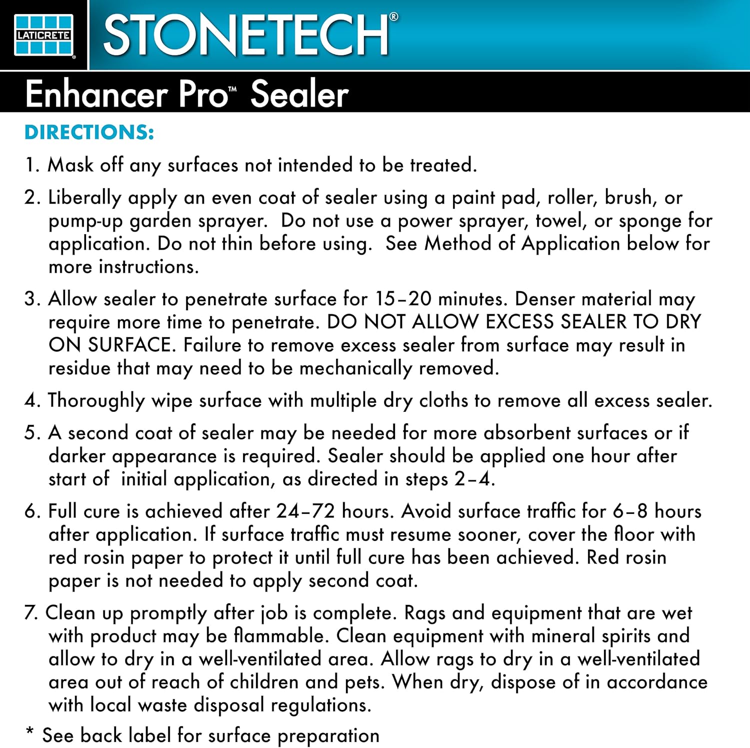 STONETECH Enhancer Pro Sealer, 1 Gallon (3.8L) Bottle
