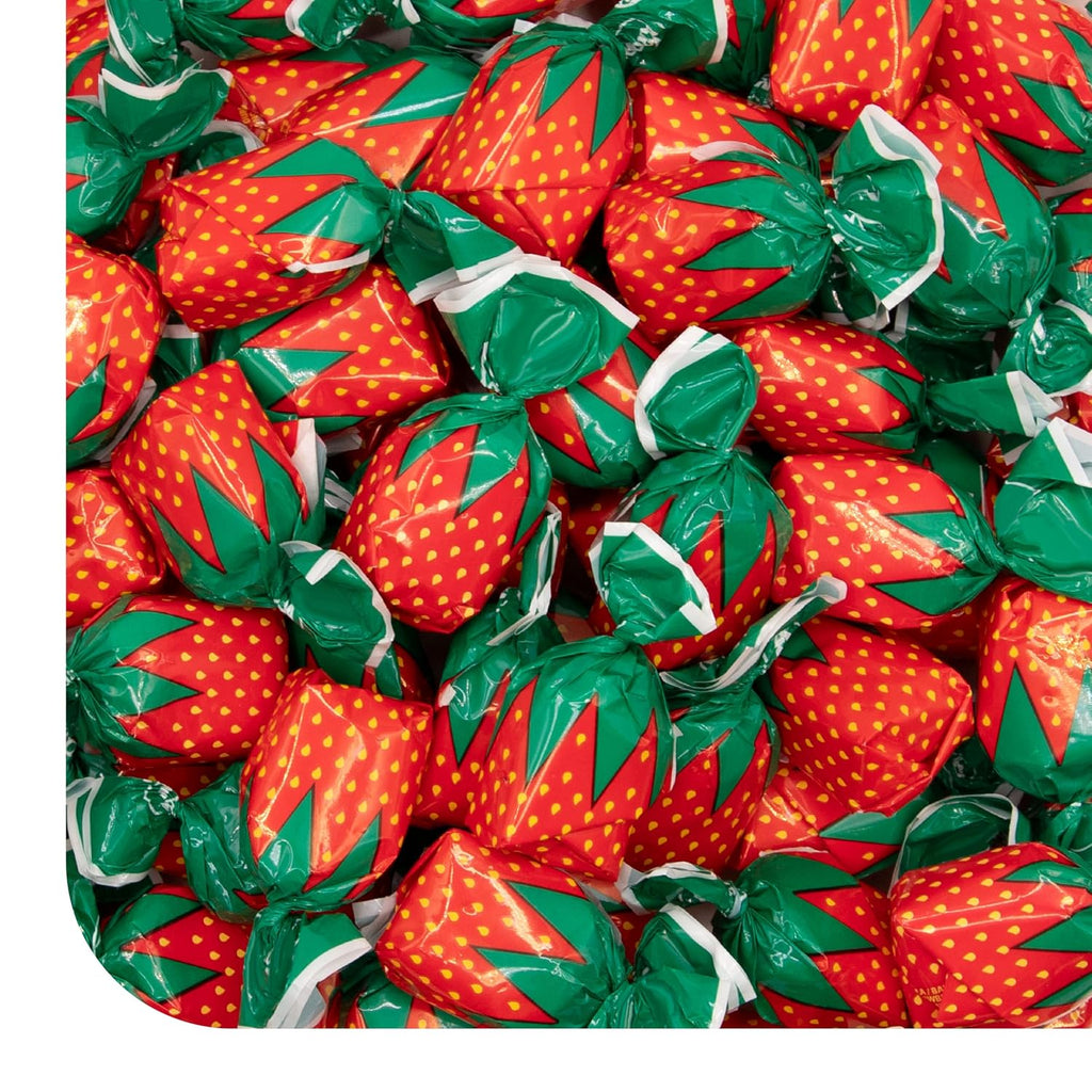 Arcor Strawberry Bon Bons Hard Candy - 2 Lb Pack | Filled Strawberry Candy, Nostalgic Candy, Individually Wrapped