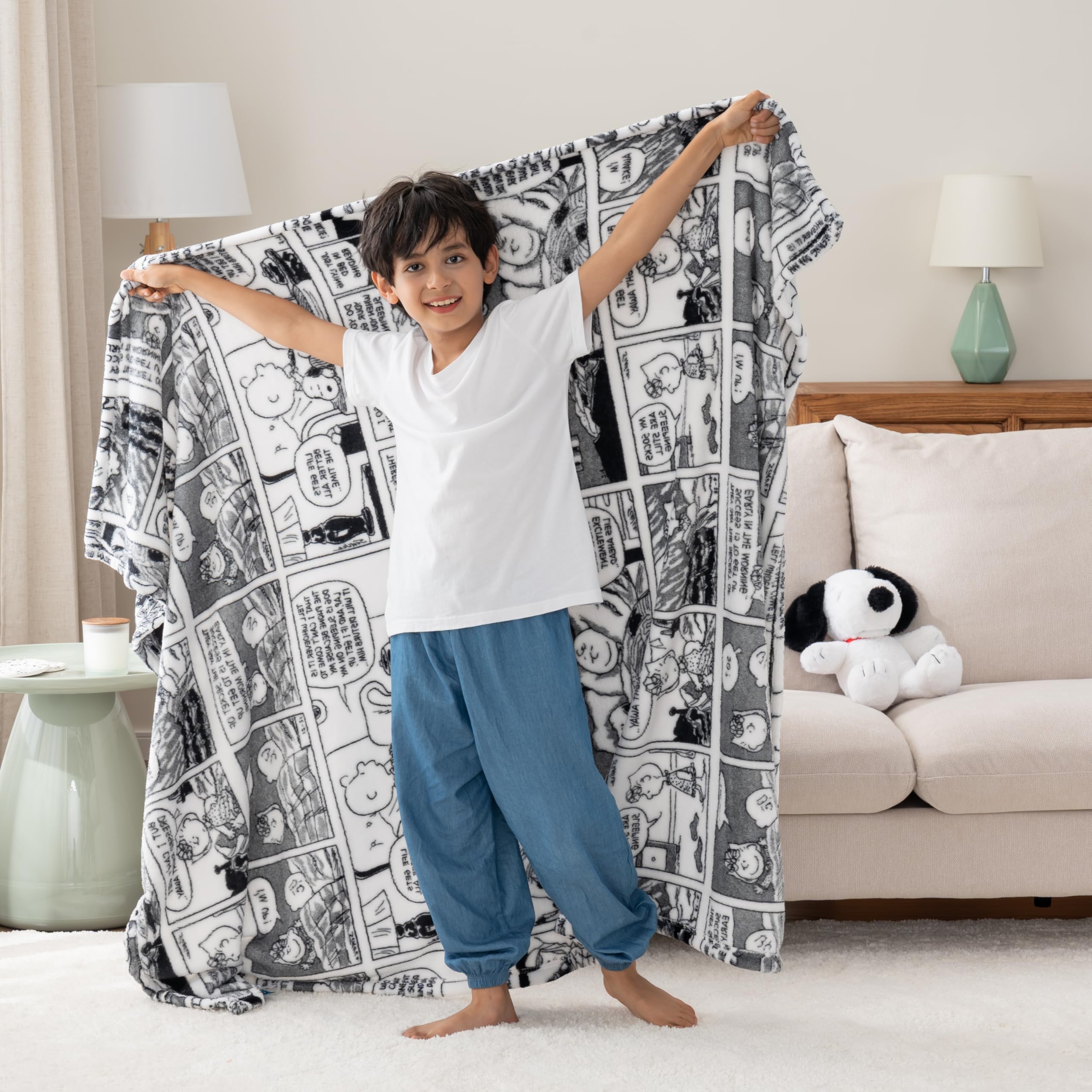 Berkshire Blanket VelvetLoft® Luxury Soft Polyester Throw Blanket, Don’t Let The Pigeon Drive The Bus, 50 x 70in(Official Mo Willems® Product)