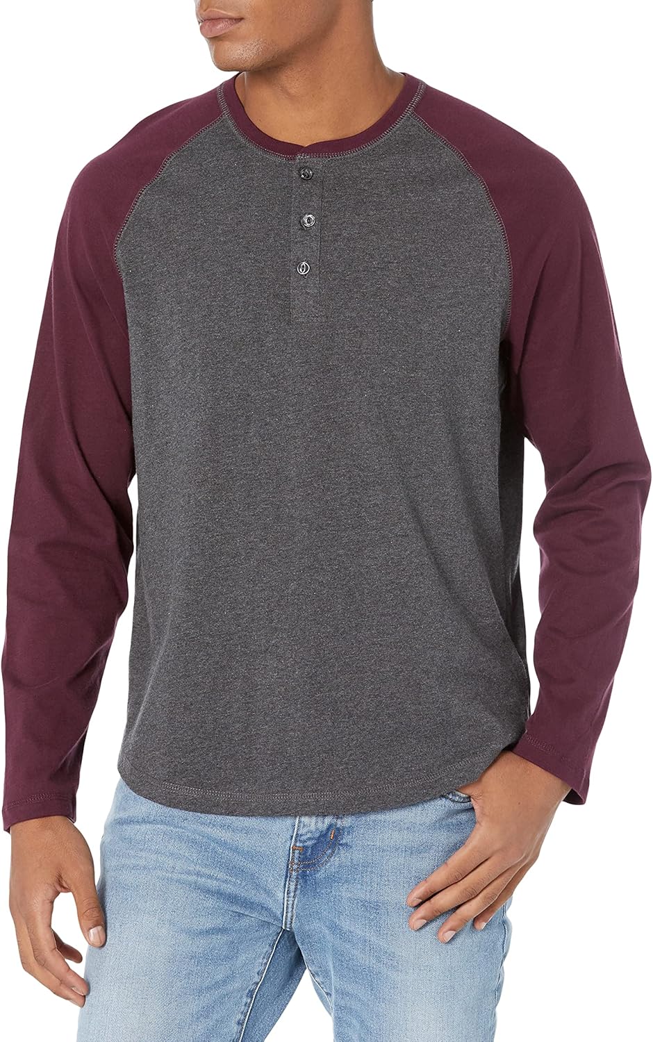 Amazon Essentials Men's Long-Sleeve Henley Shirt