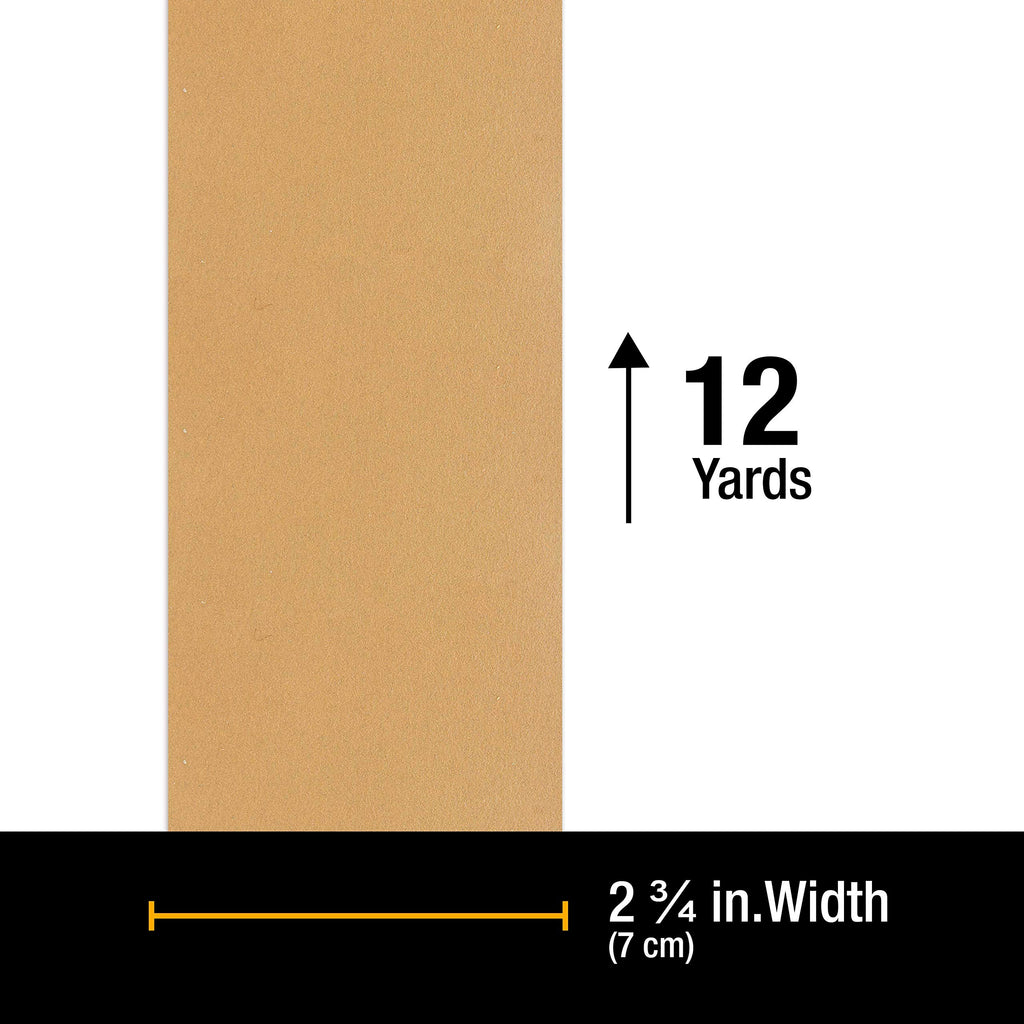 Dura-Gold Premium - 40 Grit Gold - Hook & Loop Backing Longboard Continuous Sandpaper Roll, 2-3/4" Wide, 12 Yards Long - For Automotive & Woodworking Air File Long Board Sanders, Hand Sanding Blocks