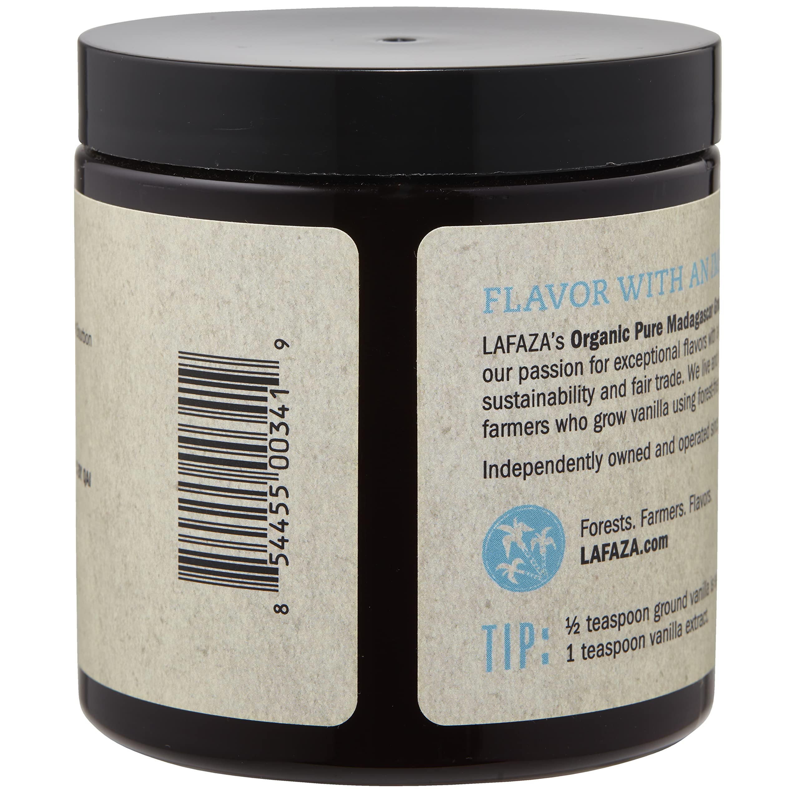 Lafaza Organic Madagascar Bourbon Pure Ground Vanilla Bean Powder, 1oz