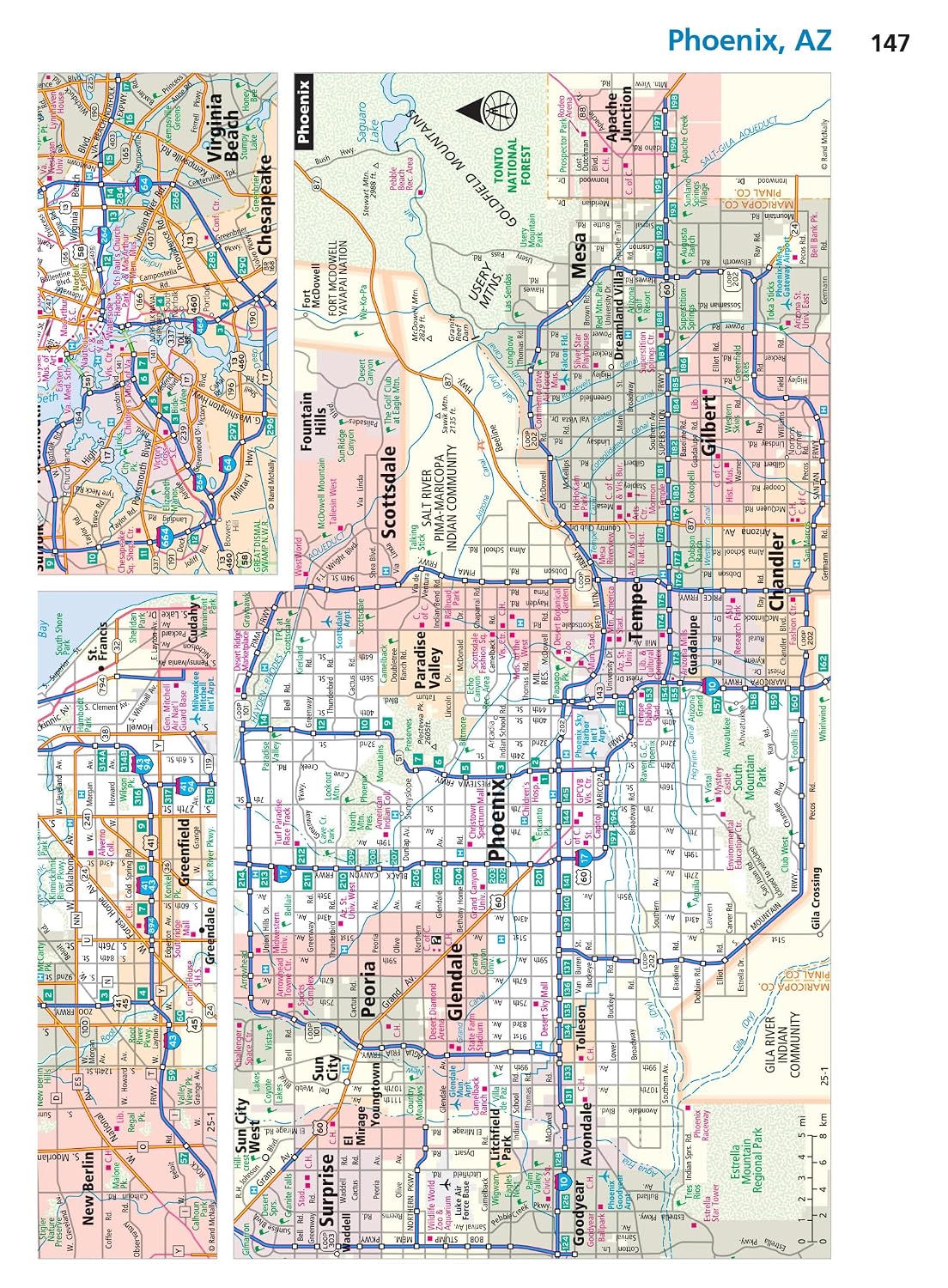 Rand McNally Road Atlas 2025: United States, Canada, Mexico Easy to Read Large Print Maps