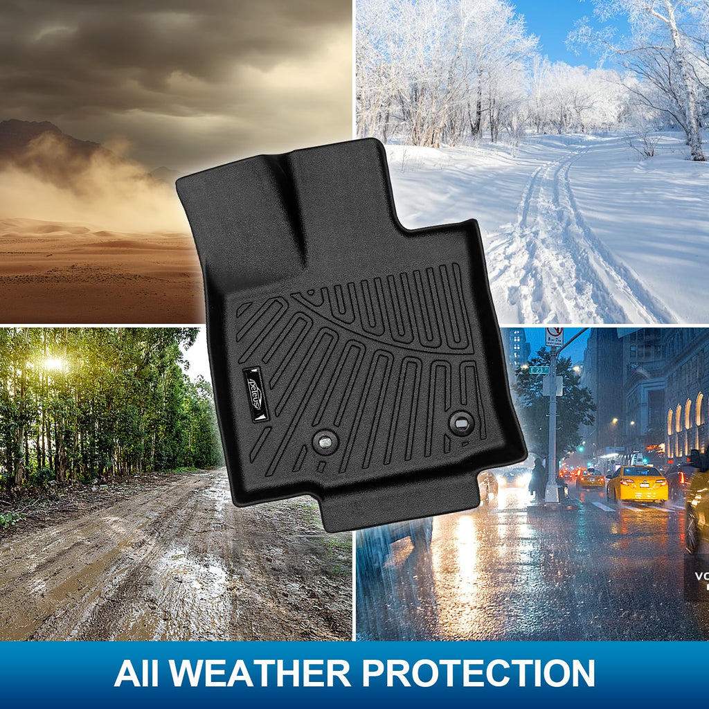 PELEUS Floor Mats for Toyota 4Runner 2003-2009 (4th Gen), All Weather Custom Fit Car Mats & Cargo Liner Set, Odorless TPE Heavy Duty Protection Accessories, Black (Only 5-Seat Models)