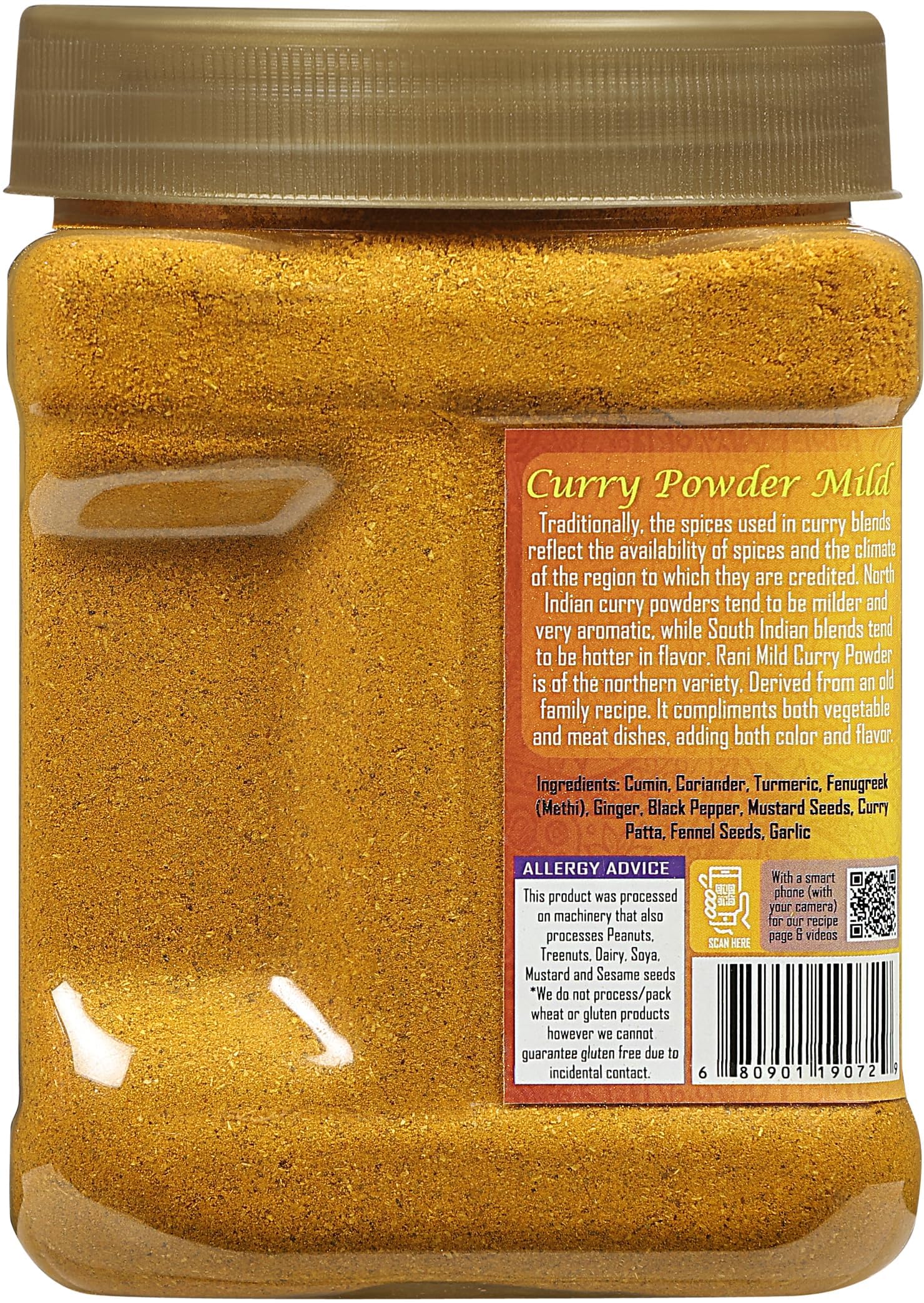 Rani Curry Powder Mild (10-Spice Authentic Indian Blend) 3oz (85g) PET Jar ~ All Natural | Salt-Free | NO Chili or Peppers | Vegan | No Colors | Gluten Friendly | NON-GMO | Kosher | Indian Origin