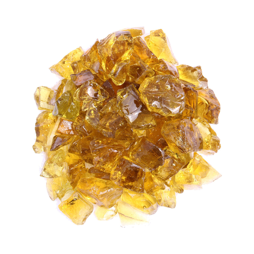 Hiland RGLASS-2-AMB Fire Glass, 20 lb, Amber