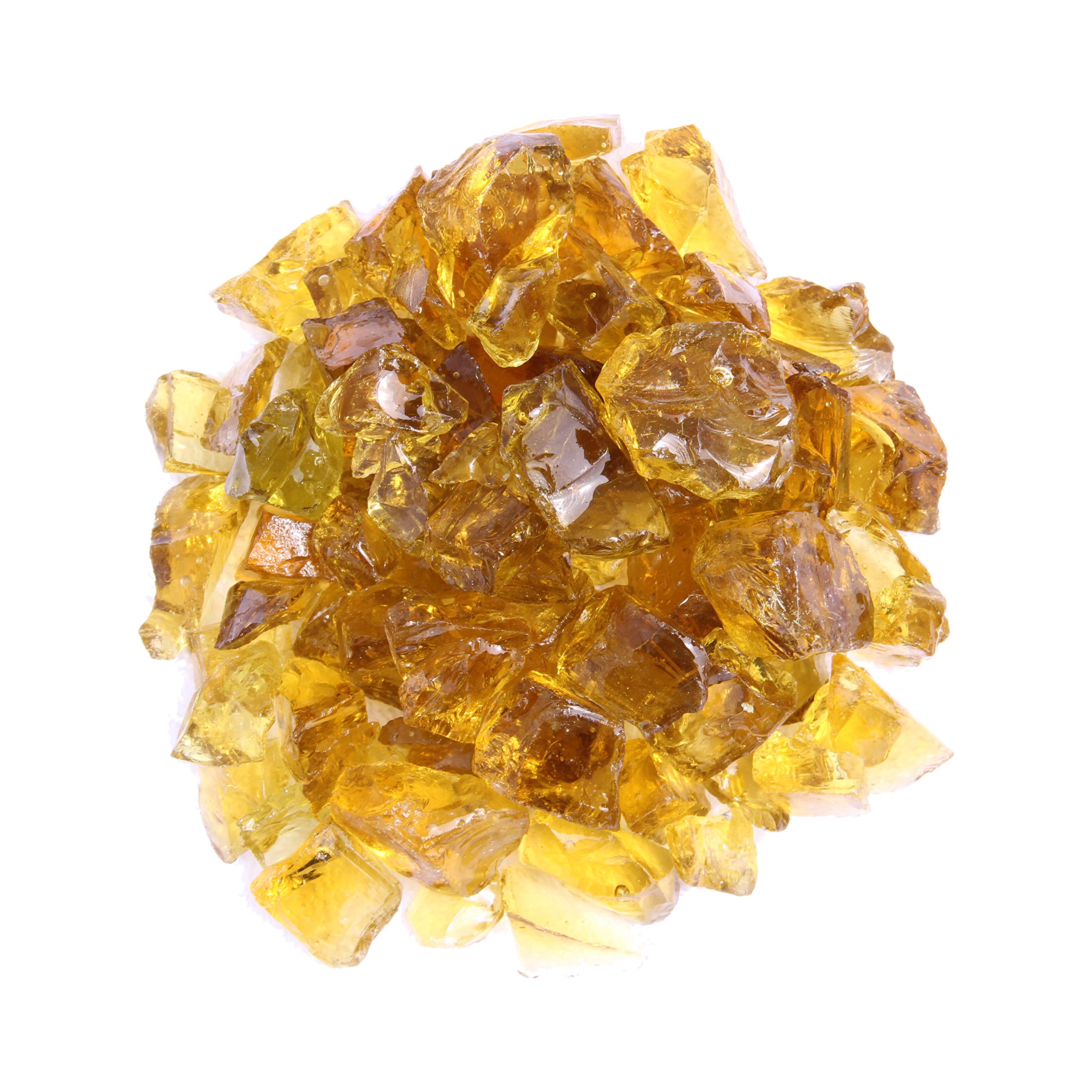 Hiland RGLASS-2-AMB Fire Glass, 20 lb, Amber