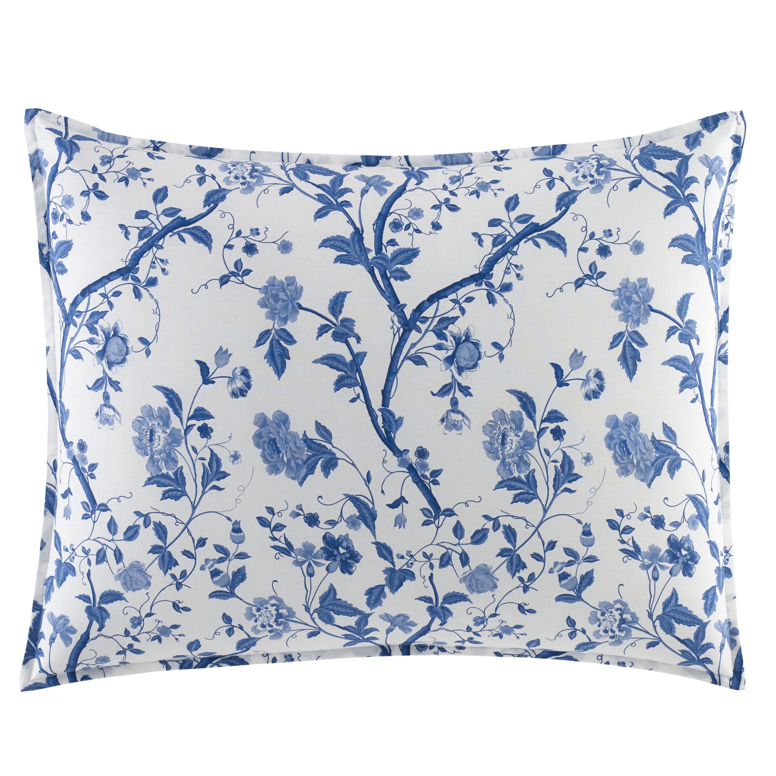 Laura Ashley - Duvet Set, Super Soft & Cozy Bedding, Includes Matching Shams & Bonus Throw Pillow Covers, Coquette Room Decor (Hope Patchwork Blue, Twin)
