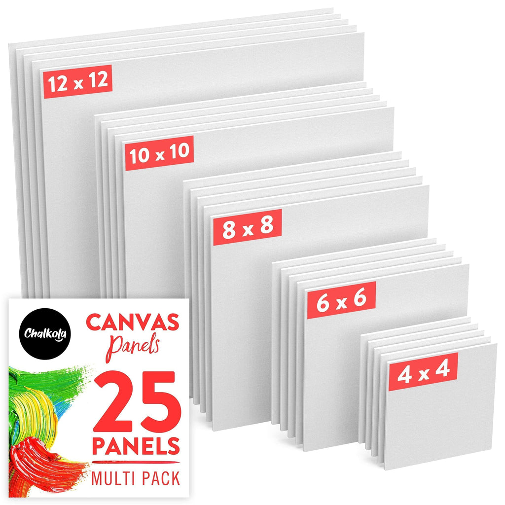 Chalkola Paint Canvas Panels 5x7 inch (15 Pack) for Acrylic Painting & Oil Art, Primed 100% Cotton Boards, Acid-Free for Professional Artists, Hobby Painters, Kids & Beginners