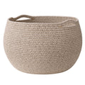 Goodpick Small Rope Storage Basket, Black Round Baskets for Socks, Dog Toys, Towels, Cute Baby Basket for Living Room, Bedroom, Nursery, Towel Baskets for Bathroom, 10 x 8.3 inches