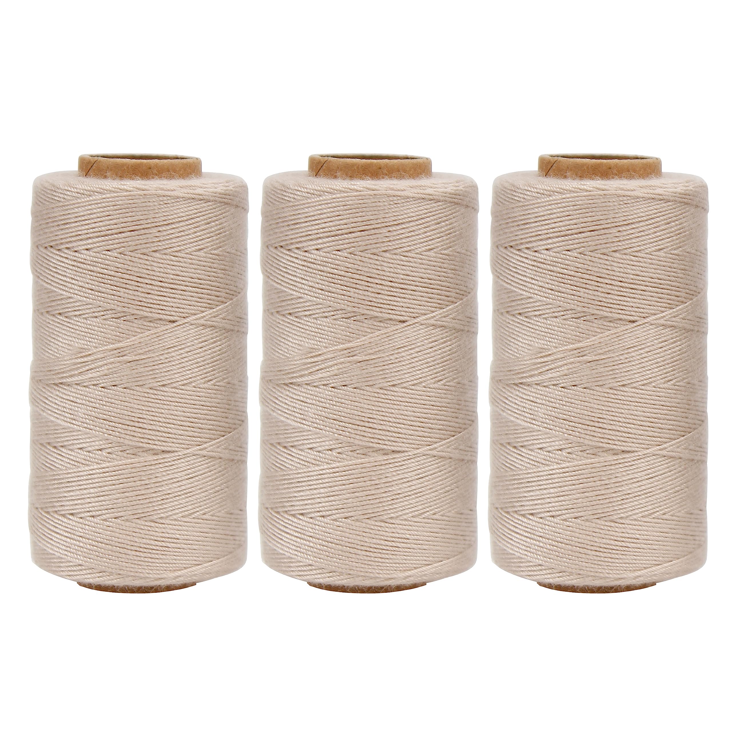 Lusecarl Polyester Thread 110 Yards Each Spool for Hair Extensions 3 Rolls Hair Weave Sewing Threads for Hand Sewing, Hair Extensions, Making Wigs DIY (3 Thread, Black)