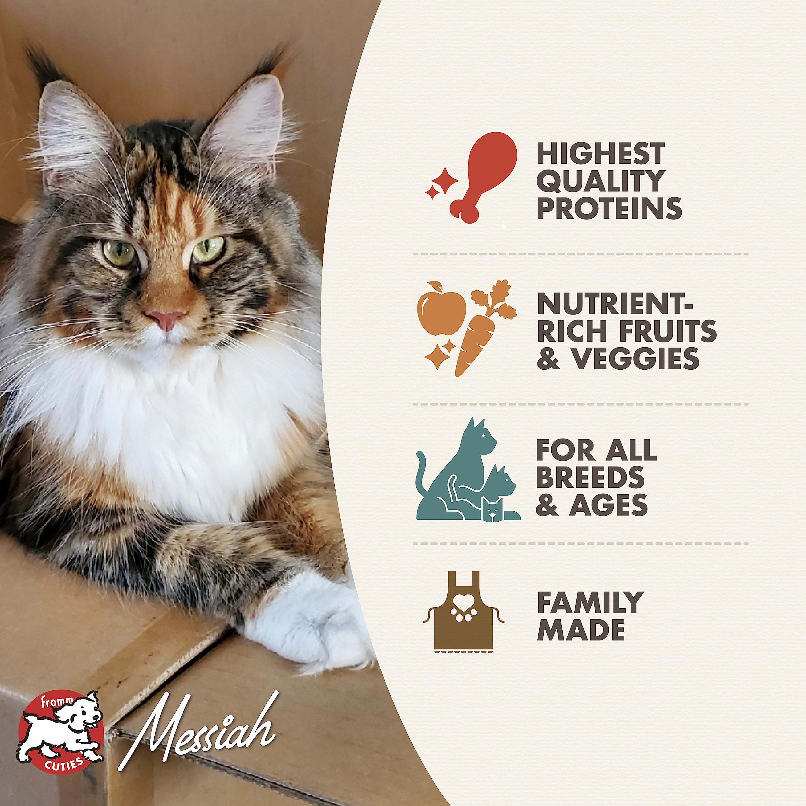Fromm Four-Star Nutritionals Beef Livattini Veg Cat Food - Premium Dry Cat Food - Beef Recipe - 4 lb